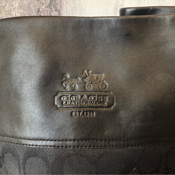 COACH Black Leather and Fabric Boots - Picture 3 of 16